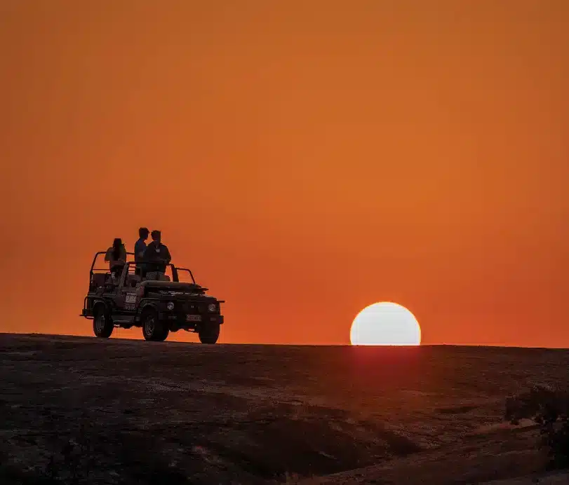 Sunrise on the Jawai Dam.
